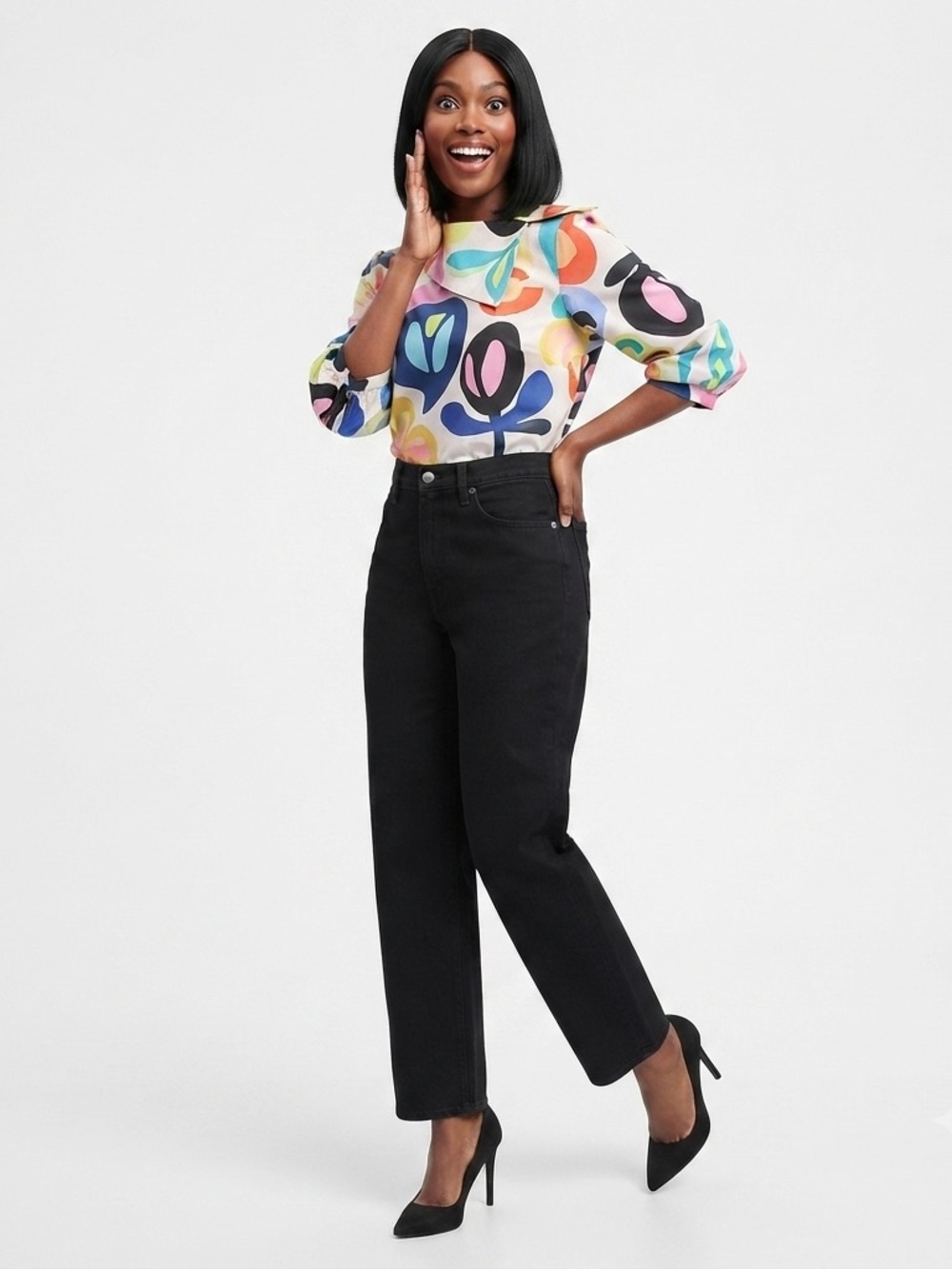 Gap Black 90s Loose High-Rise Jeans Size 8R